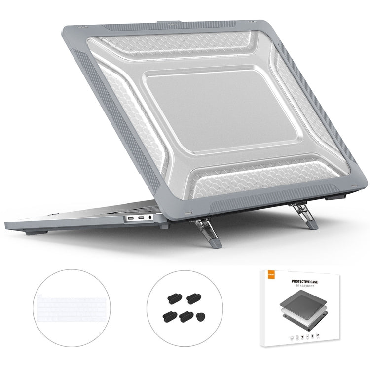 For MacBook Pro 16 A2141 ENKAY Hat-Prince 3 in 1 Protective Bracket  Case Cover Hard Shell with TPU Keyboard Film / Anti-dust Plugs, Version:US(Grey) - MacBook Pro Cases by ENKAY | Online Shopping South Africa | PMC TechLife | Buy Now Pay Later Mobicred