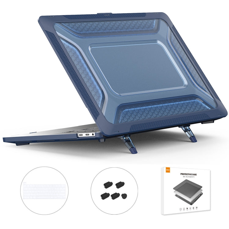 For MacBook Pro 16 A2141 ENKAY Hat-Prince 3 in 1 Protective Bracket  Case Cover Hard Shell with TPU Keyboard Film / Anti-dust Plugs, Version:US(Blue) - free shipping - PMC TechLife - Order now!