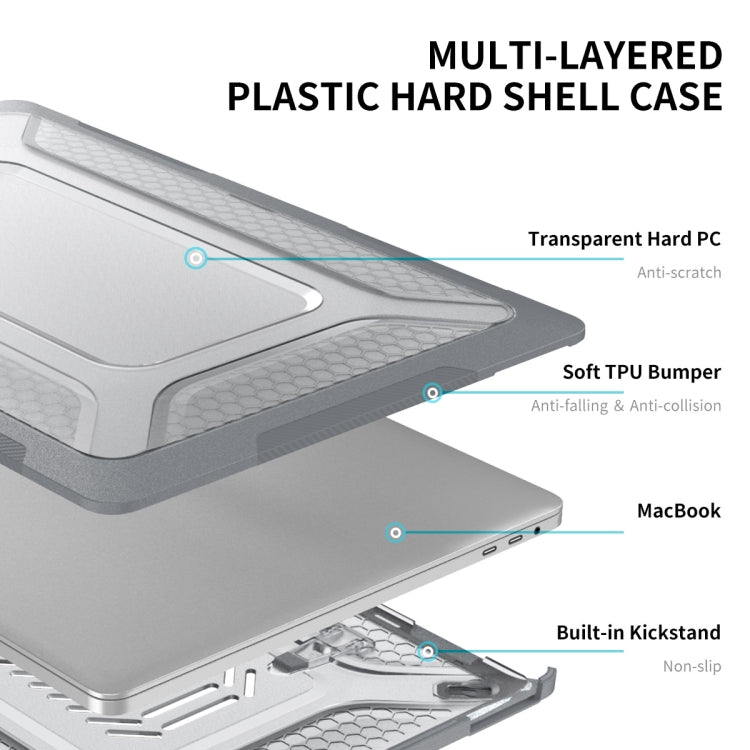 For MacBook Pro 16 A2141 ENKAY Hat-Prince 3 in 1 Protective Bracket  Case Cover Hard Shell with TPU Keyboard Film / Anti-dust Plugs, Version:US(Black) - free shipping - PMC TechLife - Order now!