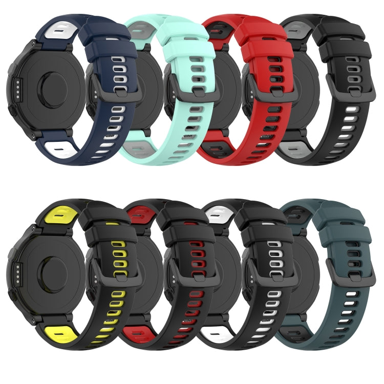 Compatible with Garmin Compatible witherunner 220 Two-Color Silicone Watch Band(Midnight Blue + White) - free shipping - PMC TechLife - Order now!