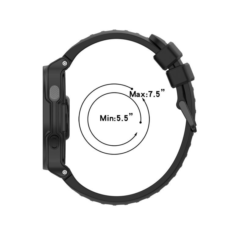 Compatible with Garmin Compatible witherunner 735 / 735XT Two-Color Silicone Watch Band(Black+Grey) - Watch Bands by PMC TechLife | Online Shopping South Africa | PMC TechLife | Buy Now Pay Later Mobicred
