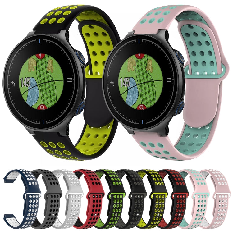 For Garmin Approach S5 Two-Color Punched Breathable Silicone Watch Band(Red+Black) - free shipping - PMC TechLife - Order now!