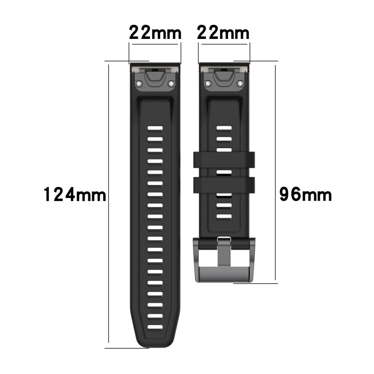 Compatible with Garmin EPIX Gen 2 22mm Two-Color Sports Silicone Watch Band(Army Green + Black) - Watch Bands by PMC TechLife | Online Shopping South Africa | PMC TechLife | Buy Now Pay Later Mobicred