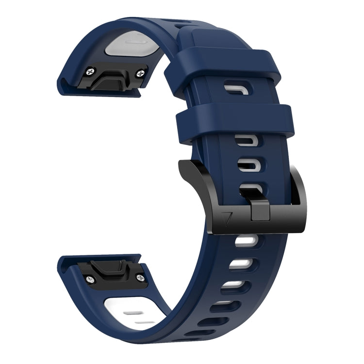 Compatible with Garmin Descent G1 22mm Two-Color Sports Silicone Watch Band(Midnight Blue + White) - free shipping - PMC TechLife - Order now!