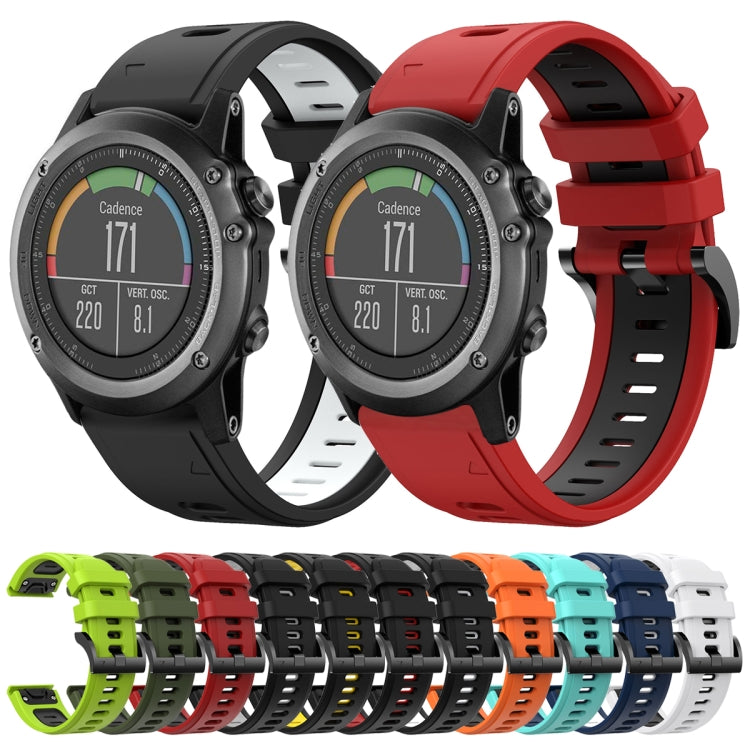 Compatible with Garmin Fenix 3 26mm Two-Color Sports Silicone Watch Band(Mint Green + Blue) - free shipping - PMC TechLife - Order now!