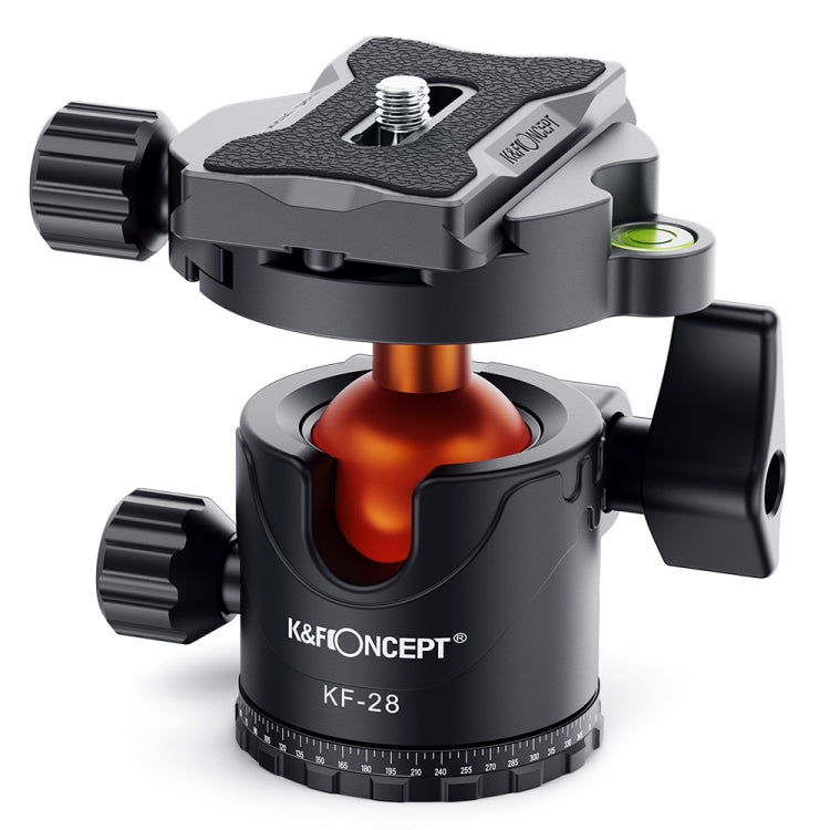 K&F CONCEPT KF31.023V3 360 Degree Rotating Panoramic Metal Tripod Ball Head with 1/4 Inch Quick Release Plate - free shipping - PMC TechLife - Order now!