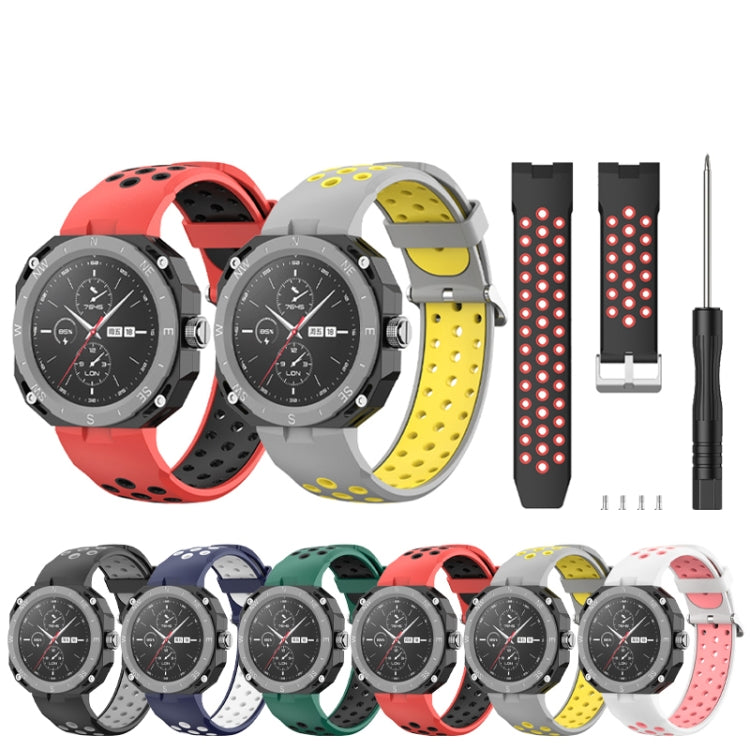 For Huawei Watch GT Cyber Two-Color Breathable Watch Band(Black+Red) - free shipping - PMC TechLife - Order now!