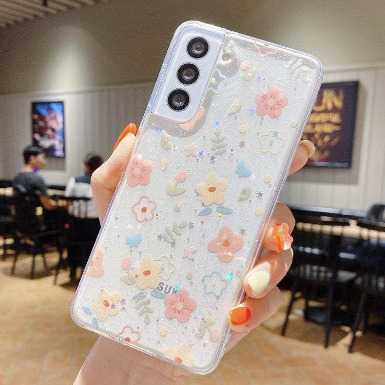 For Samsung Galaxy S21 FE 5G Fresh Small Floral Epoxy TPU Phone Case(Hand-painted Flowers 2) - free shipping - PMC TechLife - Order now!