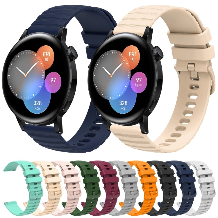 For Huawei Watch GT3 42mm 20mm Wavy Dot Pattern Solid Color Silicone Watch Band(Pink) - free shipping - PMC TechLife - Order now!