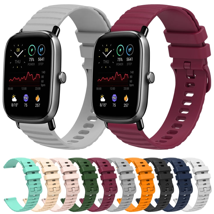 For Amazfit GTS 2 Mini 20mm Wavy Dot Pattern Solid Color Silicone Watch Band(Teal) - free shipping - PMC TechLife - Order now!