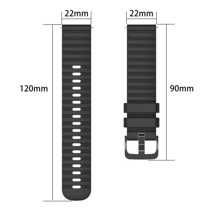 For Amazft 2 Stratos 22mm Wavy Dot Pattern Solid Color Silicone Watch Band(Army Green) - free shipping - PMC TechLife - Order now!