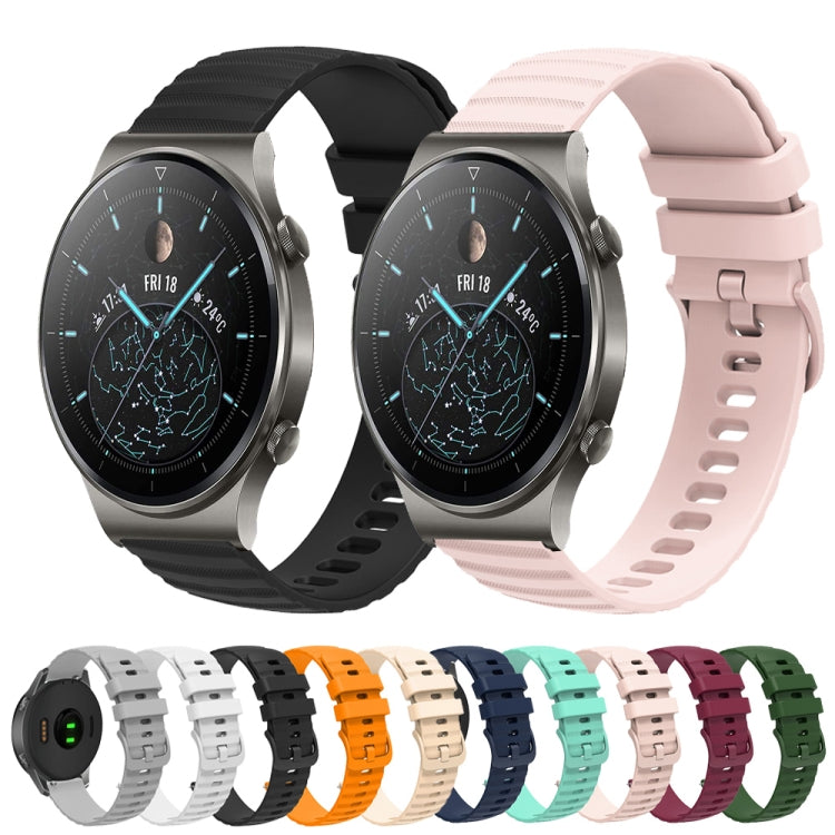 For Huawei GT2 Pro 22mm Wavy Dot Pattern Solid Color Silicone Watch Band(Navy Blue) - free shipping - PMC TechLife - Order now!