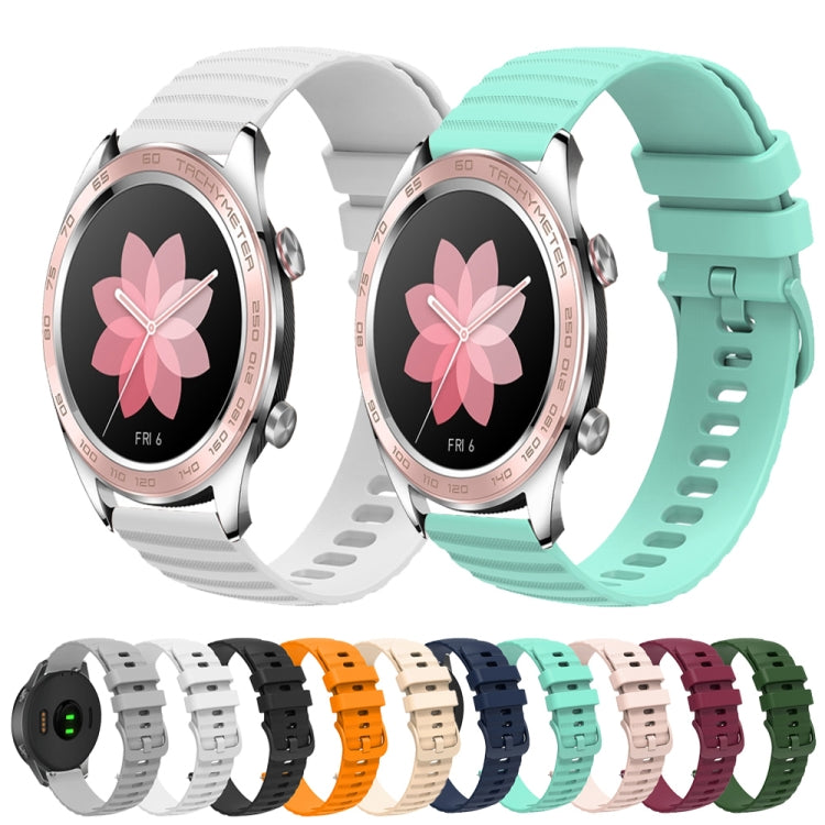For Honor Watch Dream 22mm Wavy Dot Pattern Solid Color Silicone Watch Band(Pink) - free shipping - PMC TechLife - Order now!
