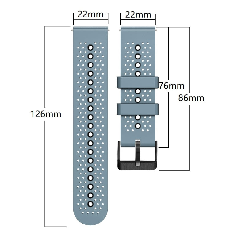 For Amazfit 3 22mm Perforated Two-Color Silicone Watch Band(Army Green+Black) - free shipping - PMC TechLife - Order now!