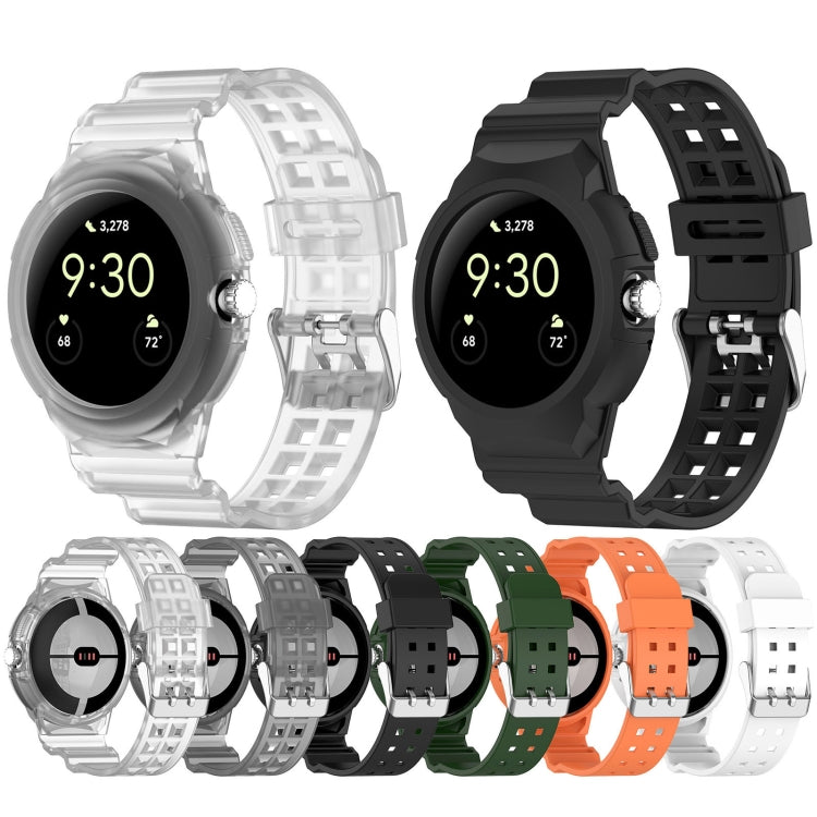 For Google Pixel Watch Integrated Fully Enclosed Silicone Watch Band(Transparent) - free shipping - PMC TechLife - Order now!