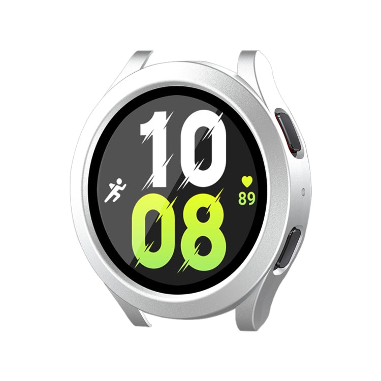 For Samsung Galaxy Watch4/5 40mm ENKAY Hat-Prince Waterproof Full Coverage PC Frame + 9H Tempered Glass Case(Matte Silver) - free shipping - PMC TechLife - Order now!