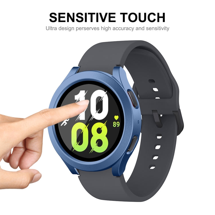 For Samsung Galaxy Watch4/5 40mm ENKAY Hat-Prince Waterproof Full Coverage PC Frame + 9H Tempered Glass Case(Bright Silver) - free shipping - PMC TechLife - Order now!