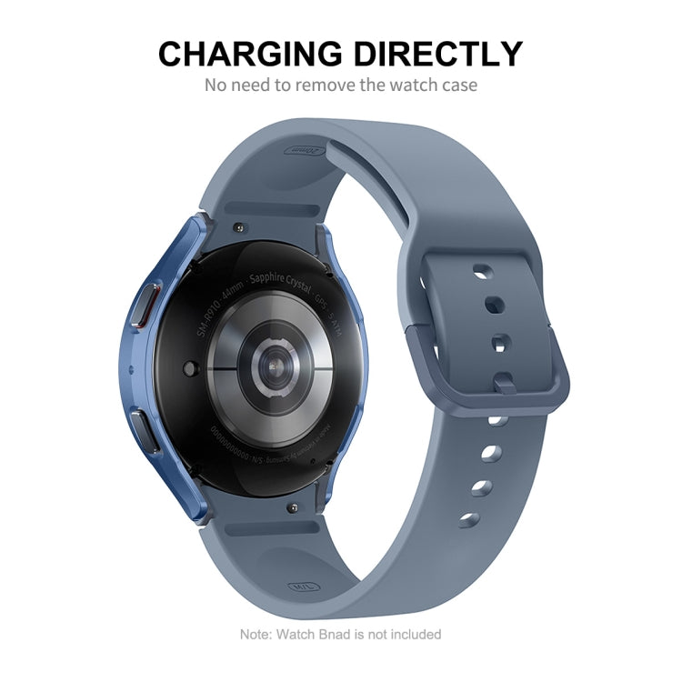 For Samsung Galaxy Watch4/5 44mm ENKAY Hat-Prince Waterproof Full Coverage PC Frame + 9H Tempered Glass Case(Rose Gold) - Watch Cases by ENKAY | Online Shopping South Africa | PMC TechLife | Buy Now Pay Later Mobicred