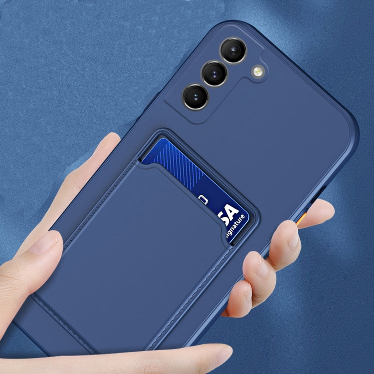 For Samsung Galaxy S23 Ultra 5G Skin Feel Card TPU Contrast Color Button Phone Case(Gray) - Galaxy S23 Ultra 5G Cases by PMC TechLife | Online Shopping South Africa | PMC TechLife | Buy Now Pay Later Mobicred