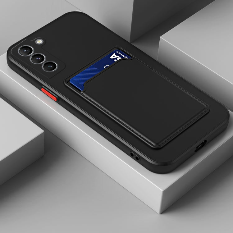 For Samsung Galaxy A54 5G Skin Feel Card TPU Contrast Color Button Phone Case(Black) - Galaxy Phone Cases by PMC TechLife | Online Shopping South Africa | PMC TechLife