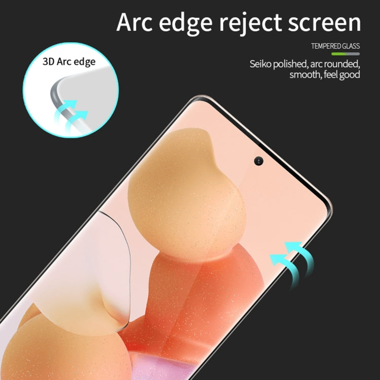 For OPPO Reno9 / Reno9 Pro / Reno9 Pro+ PINWUYO 9H 3D Hot Bending Tempered Glass Film(Black) - OPPO Tempered Glass by PINWUYO | Online Shopping South Africa | PMC TechLife | Buy Now Pay Later Mobicred