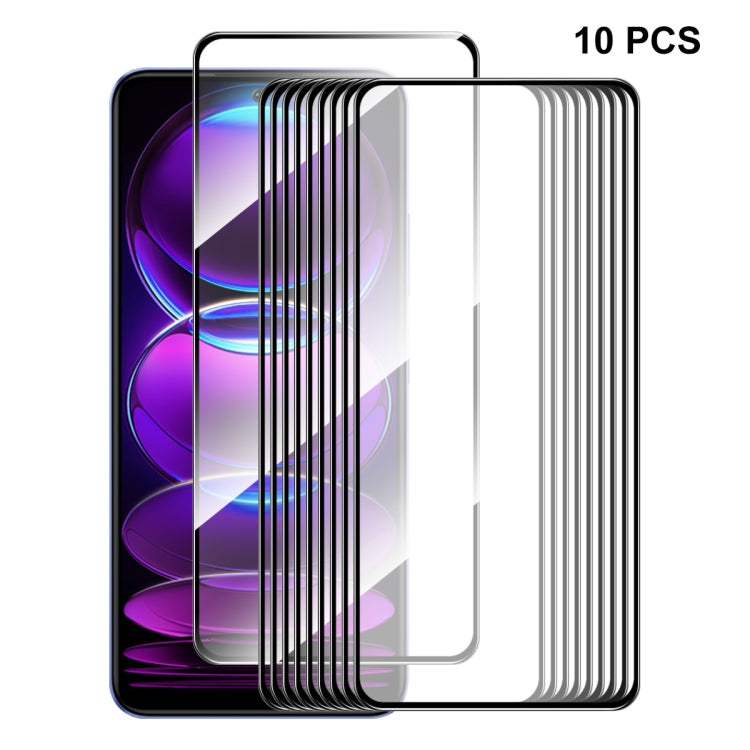 For Xiaomi Redmi Note 12 Pro+ 10pcs ENKAY Full Glue 0.26mm 9H 2.5D Tempered Glass Full Film - free shipping - PMC TechLife - Order now!
