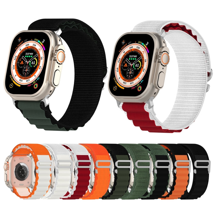 Double Color Nylon Watch Band For Apple Watch Ultra 49mm(Black+Green) - free shipping - PMC TechLife - Order now!