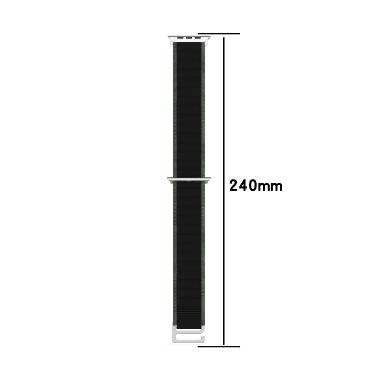 Double Color Nylon Watch Band For Apple Watch Ultra 49mm(Black+Green) - free shipping - PMC TechLife - Order now!