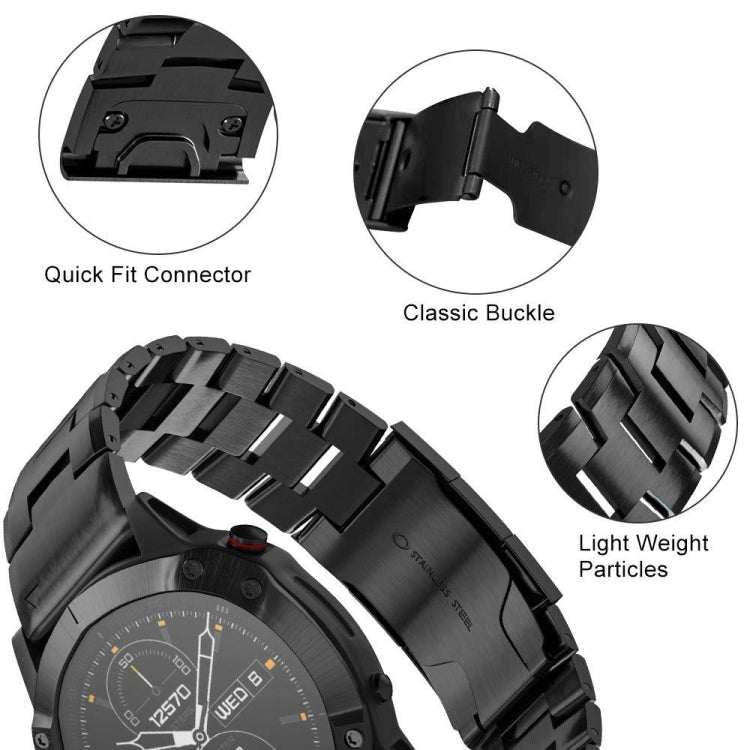 Compatible with Garmin Fenix 7 Sapphire Solar 22mm Titanium Alloy Quick Release Watch Band(Black) - free shipping - PMC TechLife - Order now!