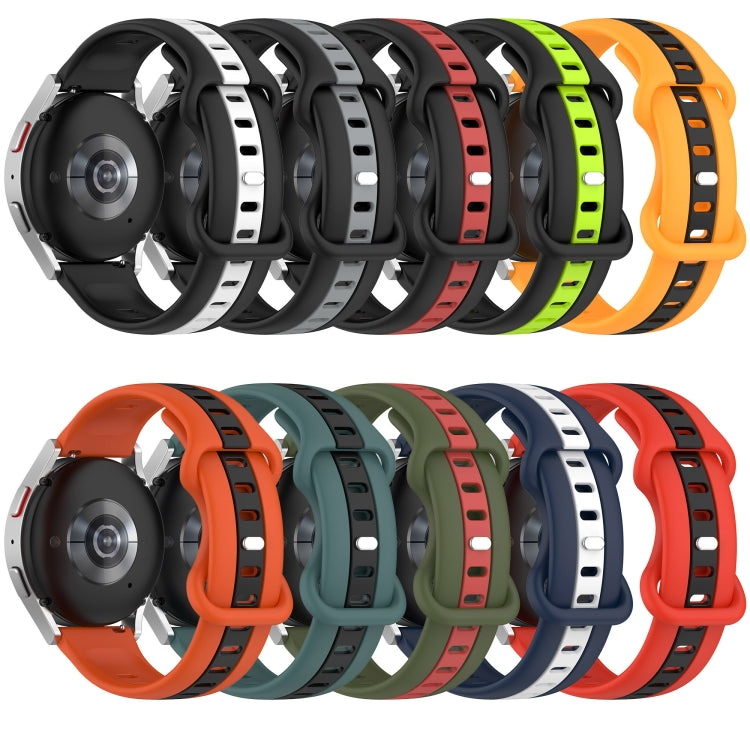 For Huawei Watch 3 Pro 20mm Butterfly Buckle Two-Color Silicone Watch Band(Red+Army Green) - free shipping - PMC TechLife - Order now!