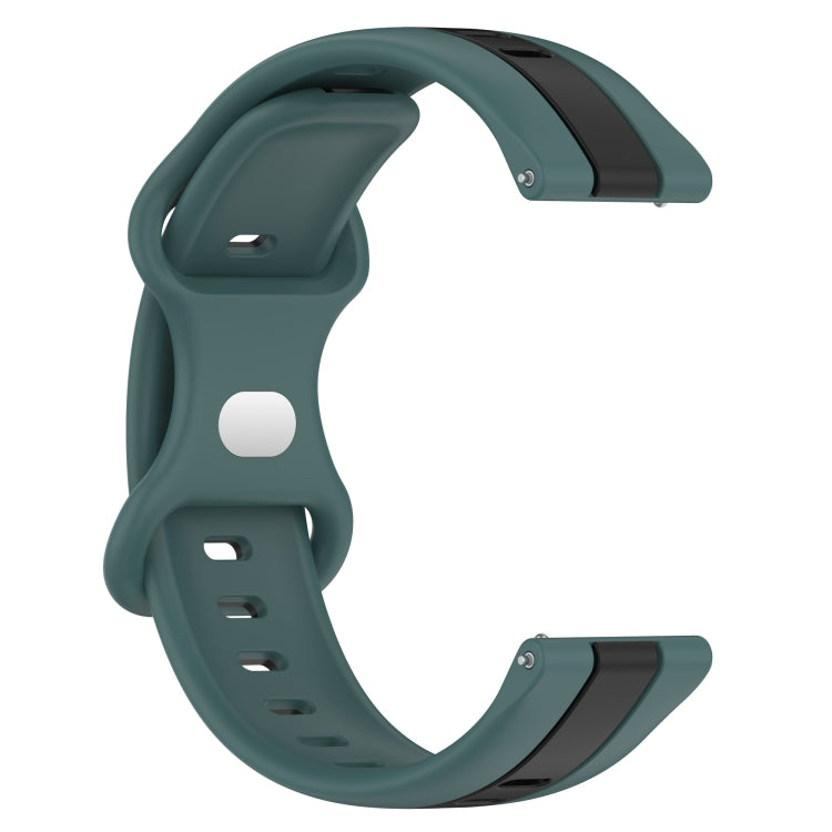 For Xiaomi Watch S2 46mm 22mm Butterfly Buckle Two-Color Silicone Watch Band(Green+Black) - free shipping - PMC TechLife - Order now!