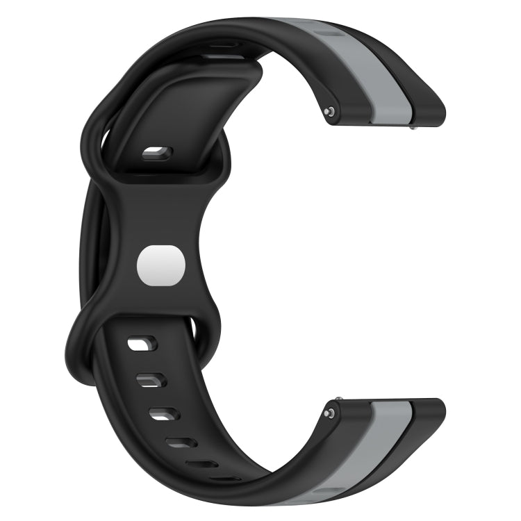 For Xiaomi MI Watch S1 22mm Butterfly Buckle Two-Color Silicone Watch Band(Black+Grey) - free shipping - PMC TechLife - Order now!