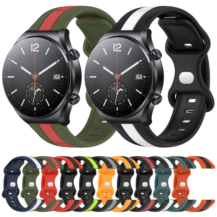 For Xiaomi MI Watch S1 22mm Butterfly Buckle Two-Color Silicone Watch Band(Red+Black) - free shipping - PMC TechLife - Order now!