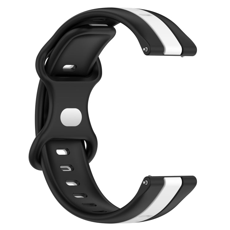 For Xiaomi MI Watch Color 2 22mm Butterfly Buckle Two-Color Silicone Watch Band(Black+White) - free shipping - PMC TechLife - Order now!
