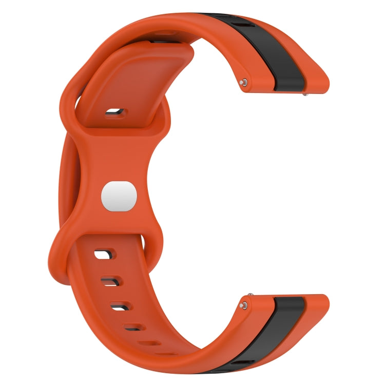 For Samsung Gear S3 Classic 22mm Butterfly Buckle Two-Color Silicone Watch Band(Orange+Black) - free shipping - PMC TechLife - Order now!