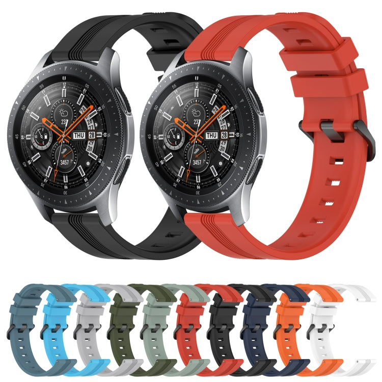 For Samsung Galaxy Watch 46mm 22mm Concave Striped Slicone Watch Band(Orange) - free shipping - PMC TechLife - Order now!