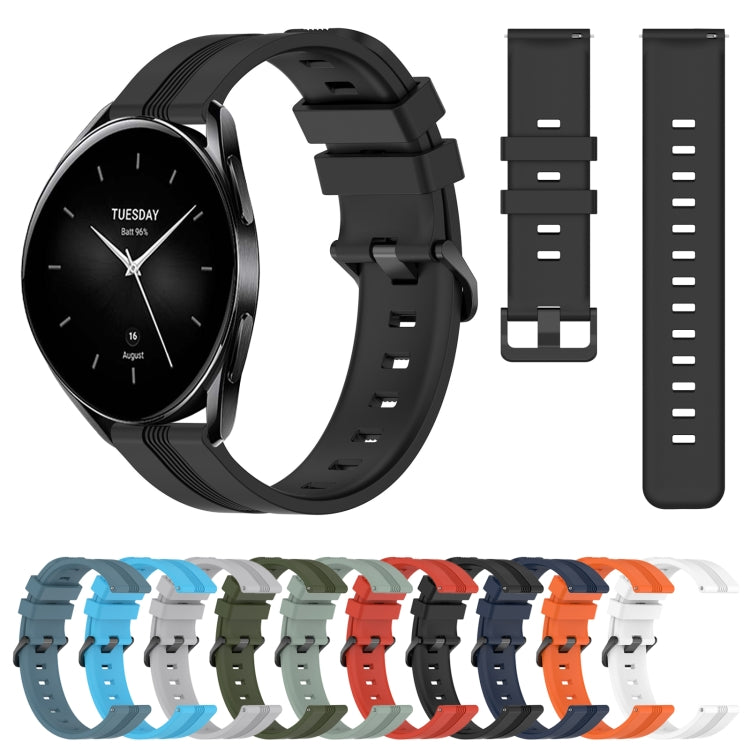 For Xiaomi Watch S2 46mm 22mm Concave Striped Slicone Watch Band(Grey) - free shipping - PMC TechLife - Order now!