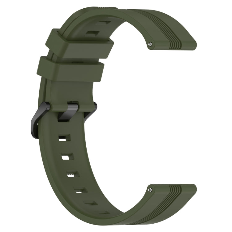 For Xiaomi MI Watch Sport 22mm Concave Striped Slicone Watch Band(Army Green) - free shipping - PMC TechLife - Order now!