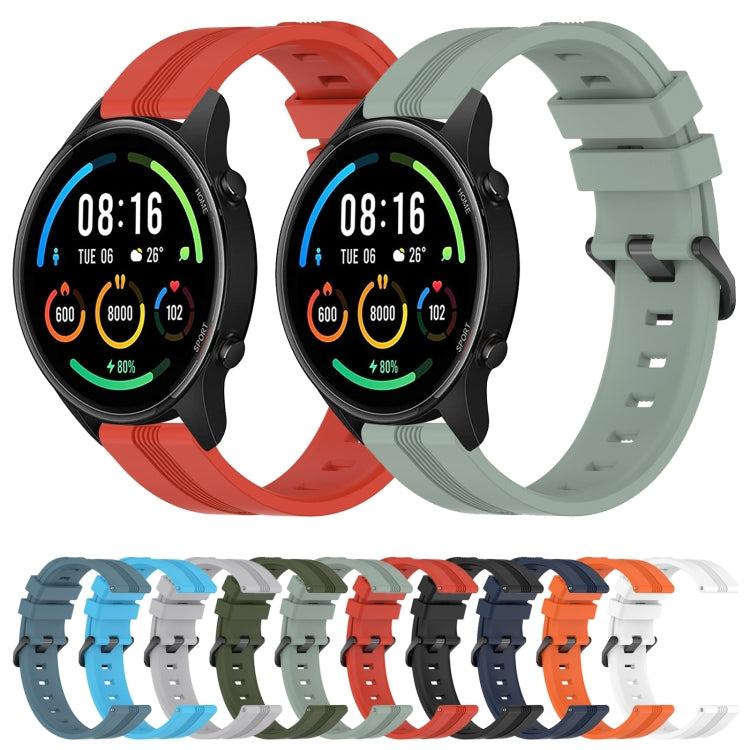 For Xiaomi MI Watch Sport 22mm Concave Striped Slicone Watch Band(Red) - free shipping - PMC TechLife - Order now!