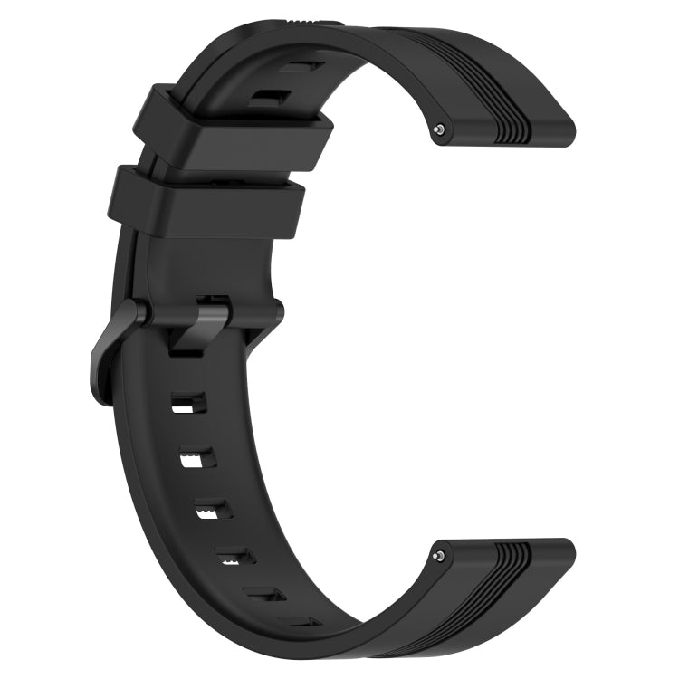 For Xiaomi MI Watch Color 22mm Concave Striped Slicone Watch Band(Black) - free shipping - PMC TechLife - Order now!