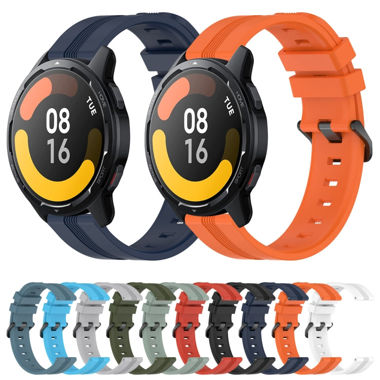 For Xiaomi Watch S1 Active 22mm Concave Striped Slicone Watch Band(Red) - free shipping - PMC TechLife - Order now!