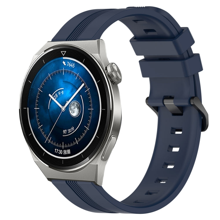 For Huawei Watch GT3 Pro 46mm 22mm Concave Striped Slicone Watch Band(Navy Blue) - free shipping - PMC TechLife - Order now!