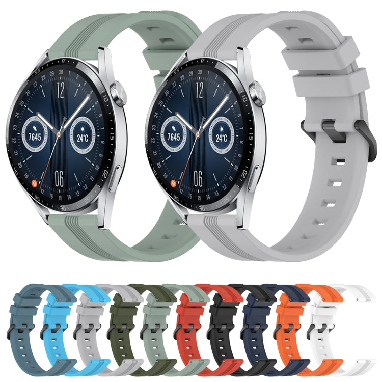 For Huawei Watch GT3 46mm 22mm Concave Striped Slicone Watch Band(Orange) - free shipping - PMC TechLife - Order now!