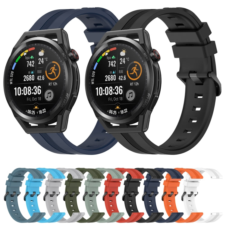 For Huawei Watch GT Runner 22mm Concave Striped Slicone Watch Band(Rock Cyan) - free shipping - PMC TechLife - Order now!