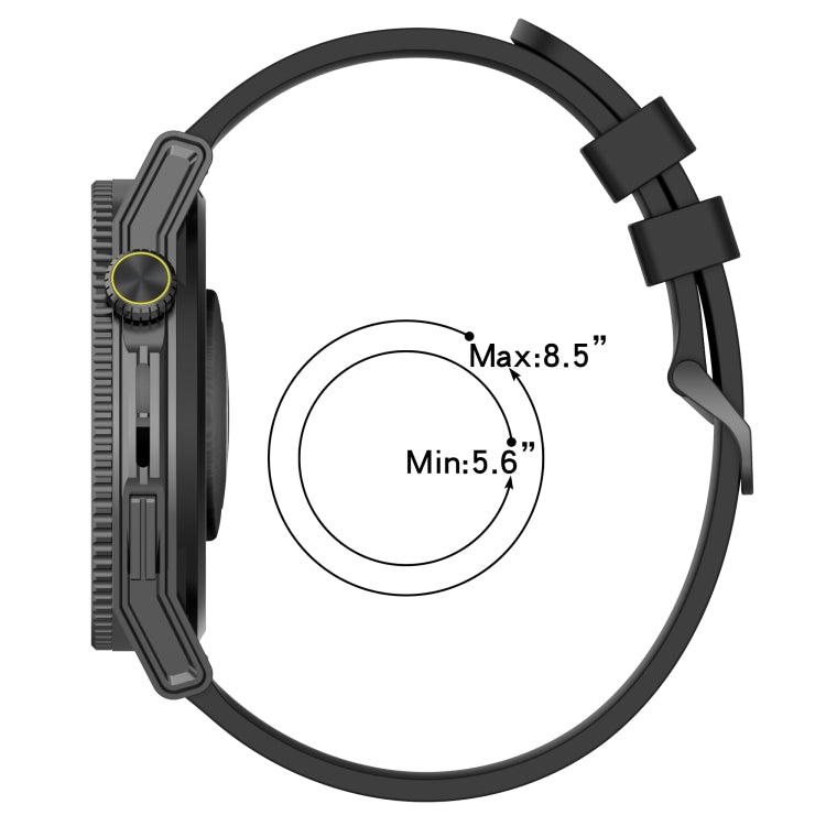 For Huawei GT2 Pro 22mm Concave Striped Slicone Watch Band(Black) - free shipping - PMC TechLife - Order now!