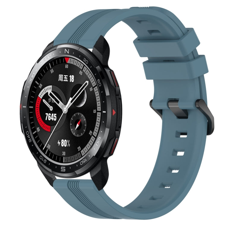 For Honor Watch GS Pro 22mm Concave Striped Slicone Watch Band(Rock Cyan) - free shipping - PMC TechLife - Order now!