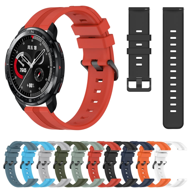 For Honor Watch GS Pro 22mm Concave Striped Slicone Watch Band(Orange) - free shipping - PMC TechLife - Order now!