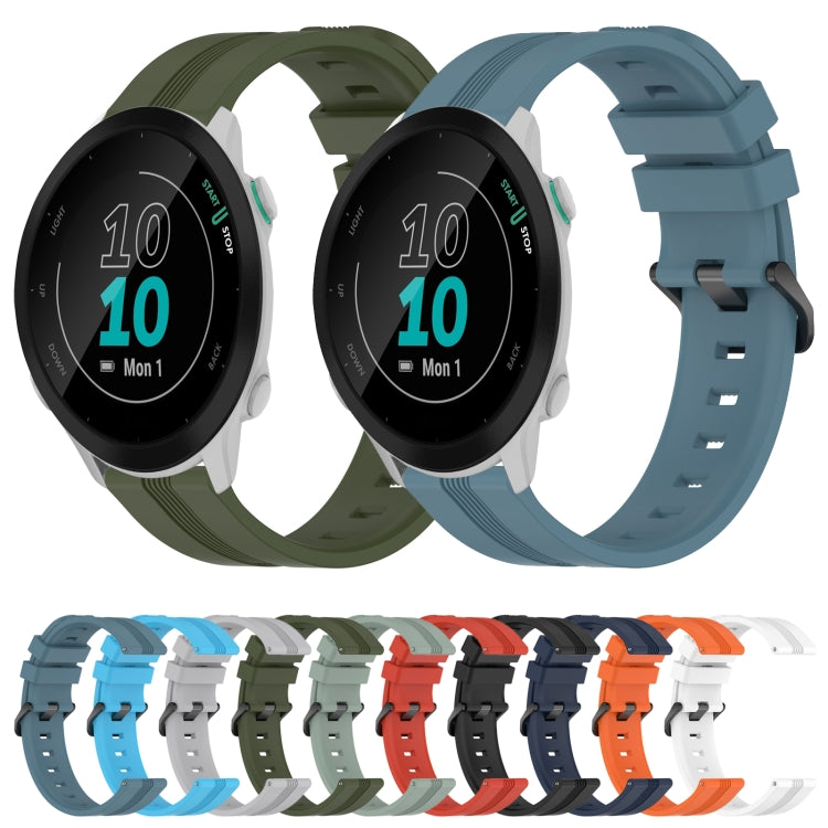 Compatible with Garmin Compatible witherunner 158 20mm Concave Striped Slicone Watch Band(Grey) - free shipping - PMC TechLife - Order now!