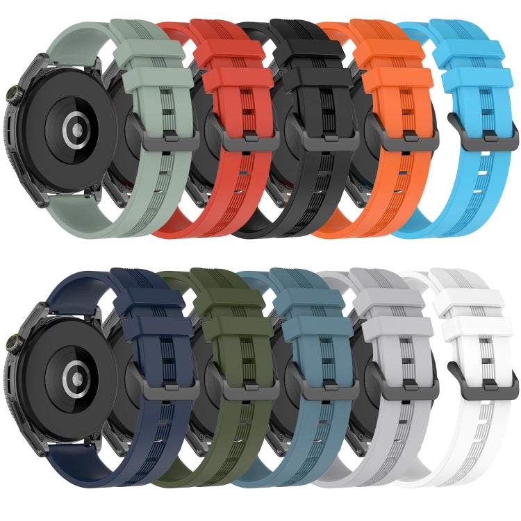 Compatible with Garmin Venu SQ 20mm Concave Striped Slicone Watch Band(Grayish Green) - free shipping - PMC TechLife - Order now!