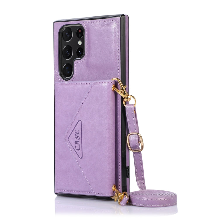 For Samsung Galaxy S23 Ultra 5G Cross-body Wallet Card Bag Leather Phone Case(Purple) - free shipping - PMC TechLife - Order now!